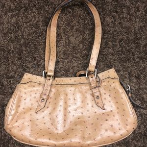 Dooney and Bourke ostrich skin shoulder bag